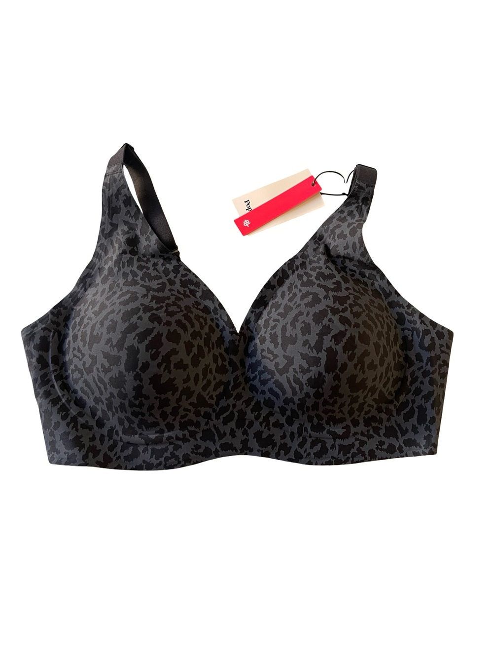 Seamless Wireless Jelly Leopard Contour Minimizer Support Bra - Picture 4 of 5